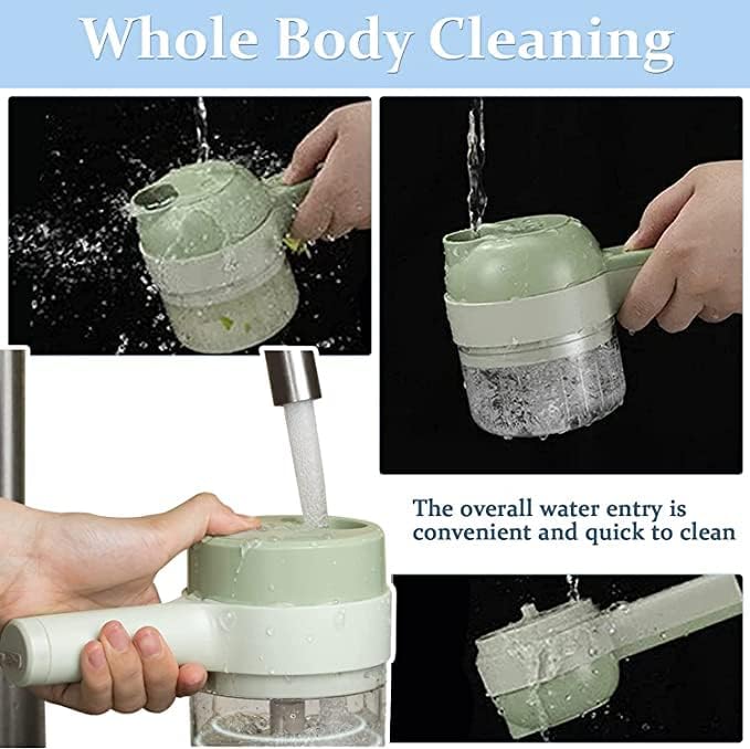 4-in-1 Electric Vegetable Cutter, Slicer, Grater, Chopper