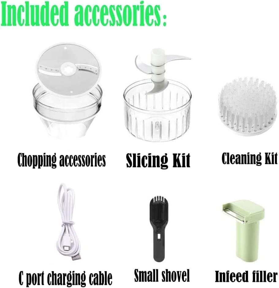 4-in-1 Electric Vegetable Cutter, Slicer, Grater, Chopper