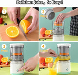 Electric Juicer Orange Squeezer Citrus Press Lemons, Portable USB Charging Electric Juicer